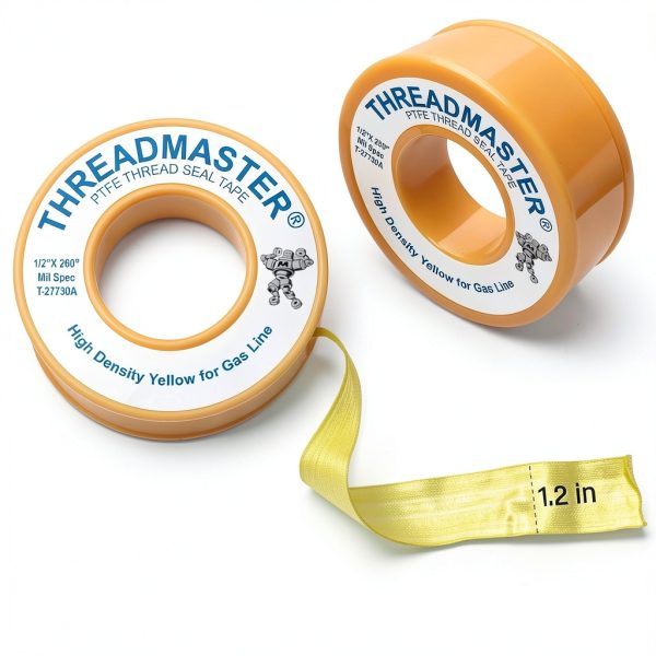 Yellow Gas Pipe Thread Sealant Tape Tapewell 260in 1/2in Width-1