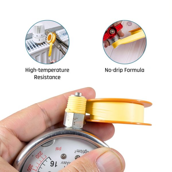 Yellow Gas Pipe Thread Sealant Tape Tapewell 260in 1/2in Width-6