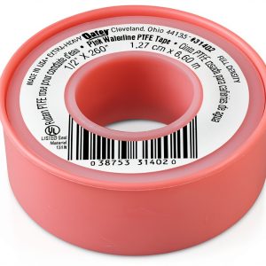 Oatey 31402D Water-Line Thread Seal Tape, 260 in L X 1/2 in W, 0.003 in T, PTFE Backing, Pink, -450 to 500 Deg F, 1/2-Inch x 260-Inch-0