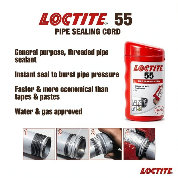 Loctite 55X150M Thread Sealant Cord Multicolour 160m Industrial-2