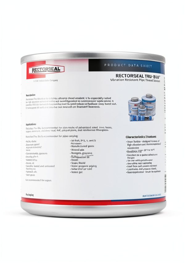 RectorSeal Tru Blu Pipe Thread Sealant 1 Quart Flexible for Vibration-1