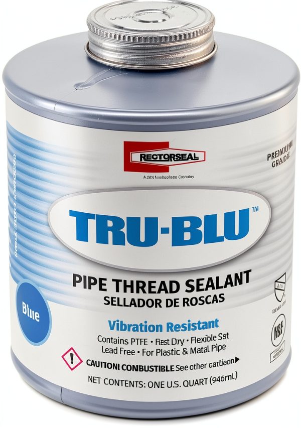 RectorSeal Tru Blu Pipe Thread Sealant 1 Quart Flexible for Vibration-0